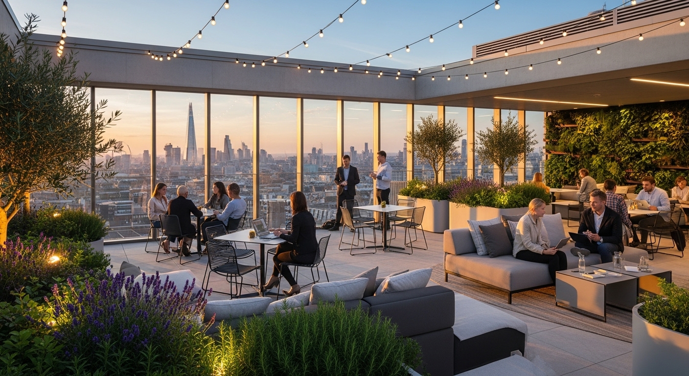 Rooftop of an office in central london