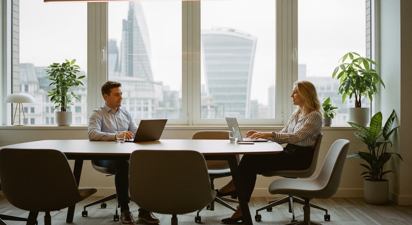 One-on-one meeting in the office