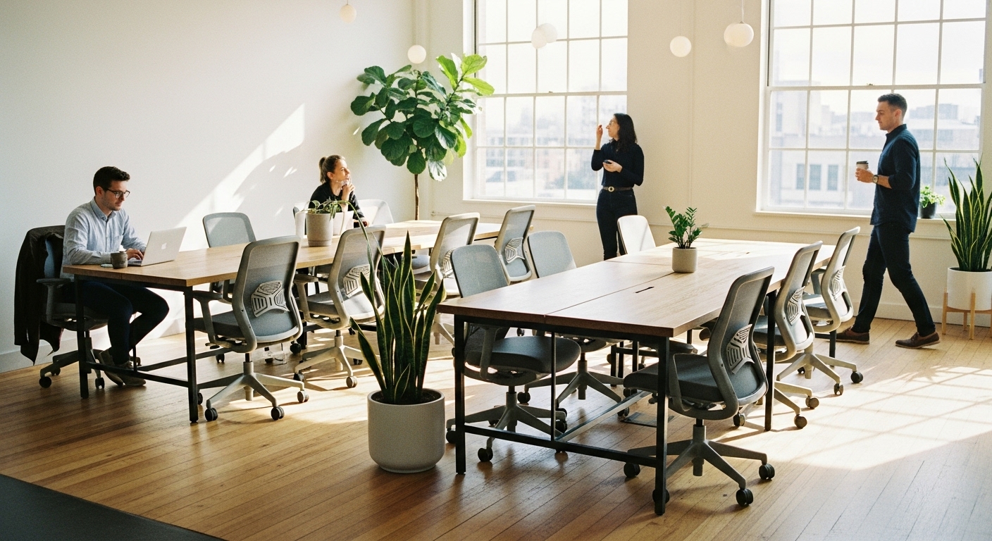 people interactive with each other in a office
