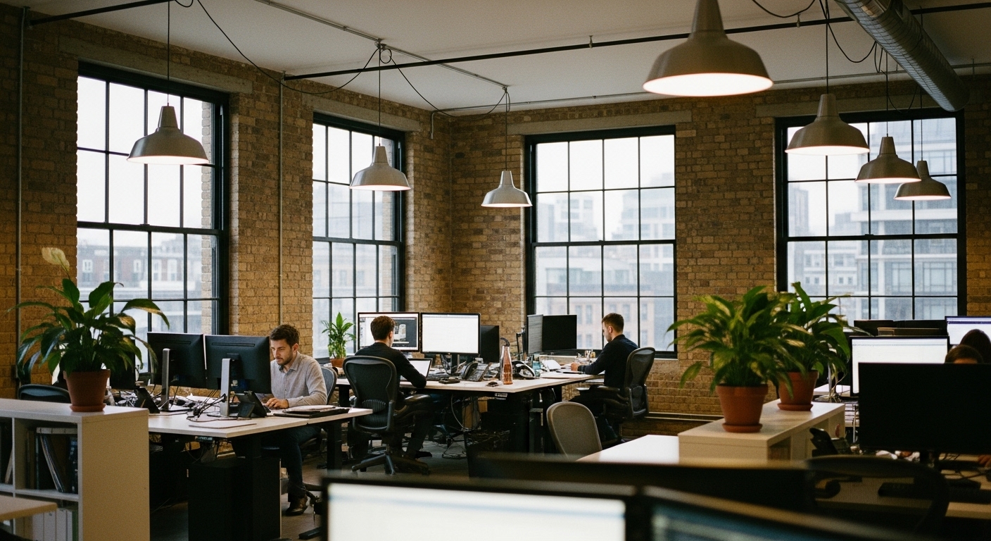 people working in a london office