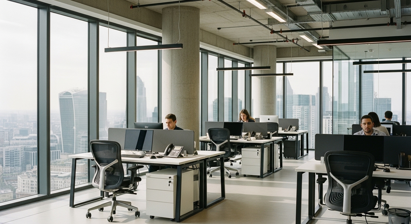 professionals working in a corporate london office