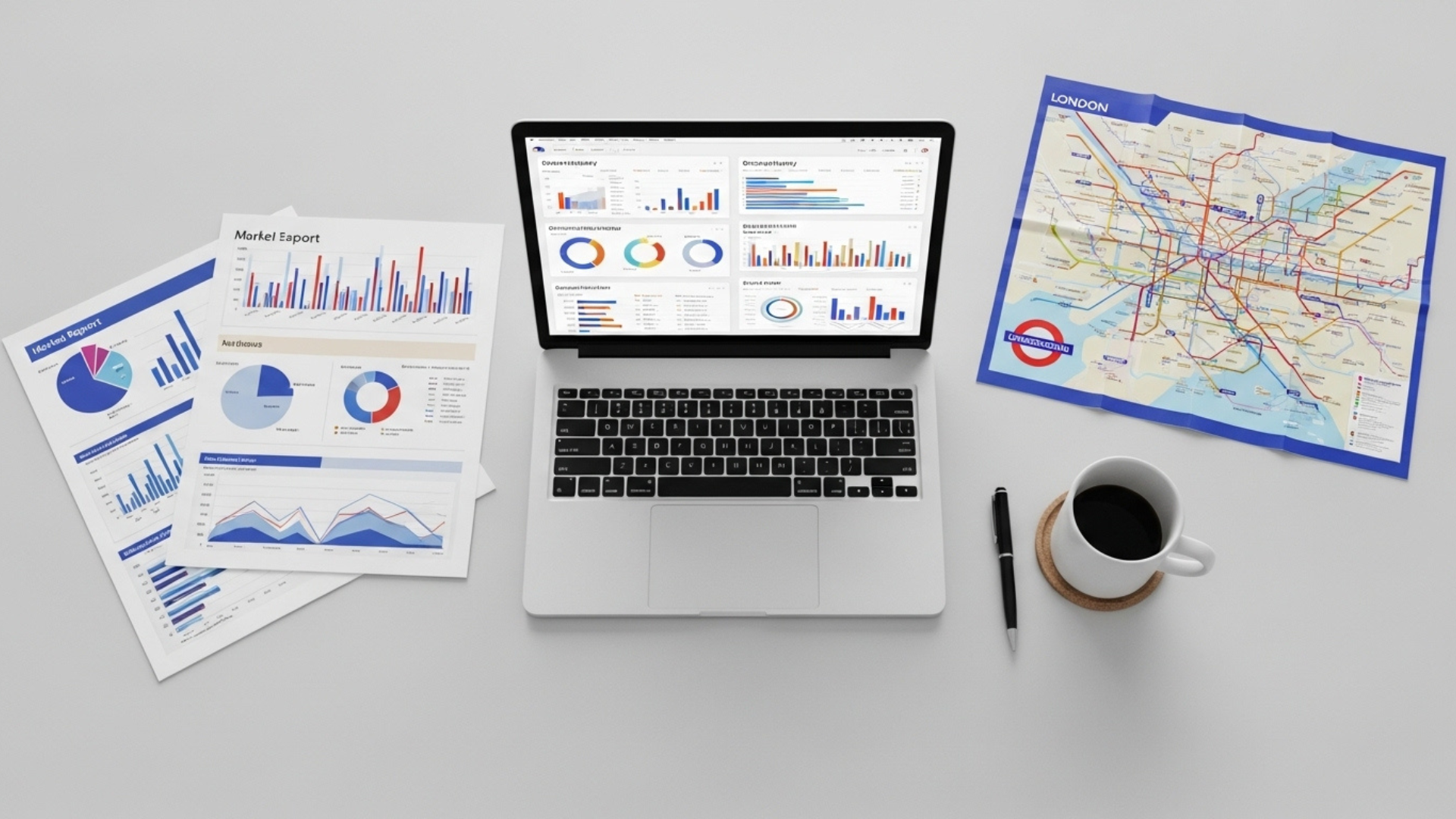 charts and stats showing the condition of the london office market