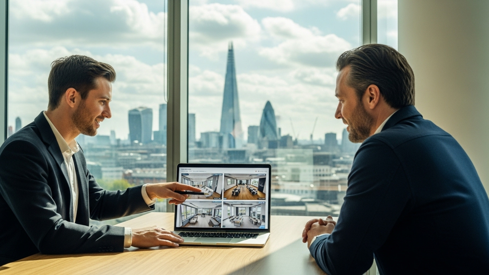 professional showing multiple workspace options