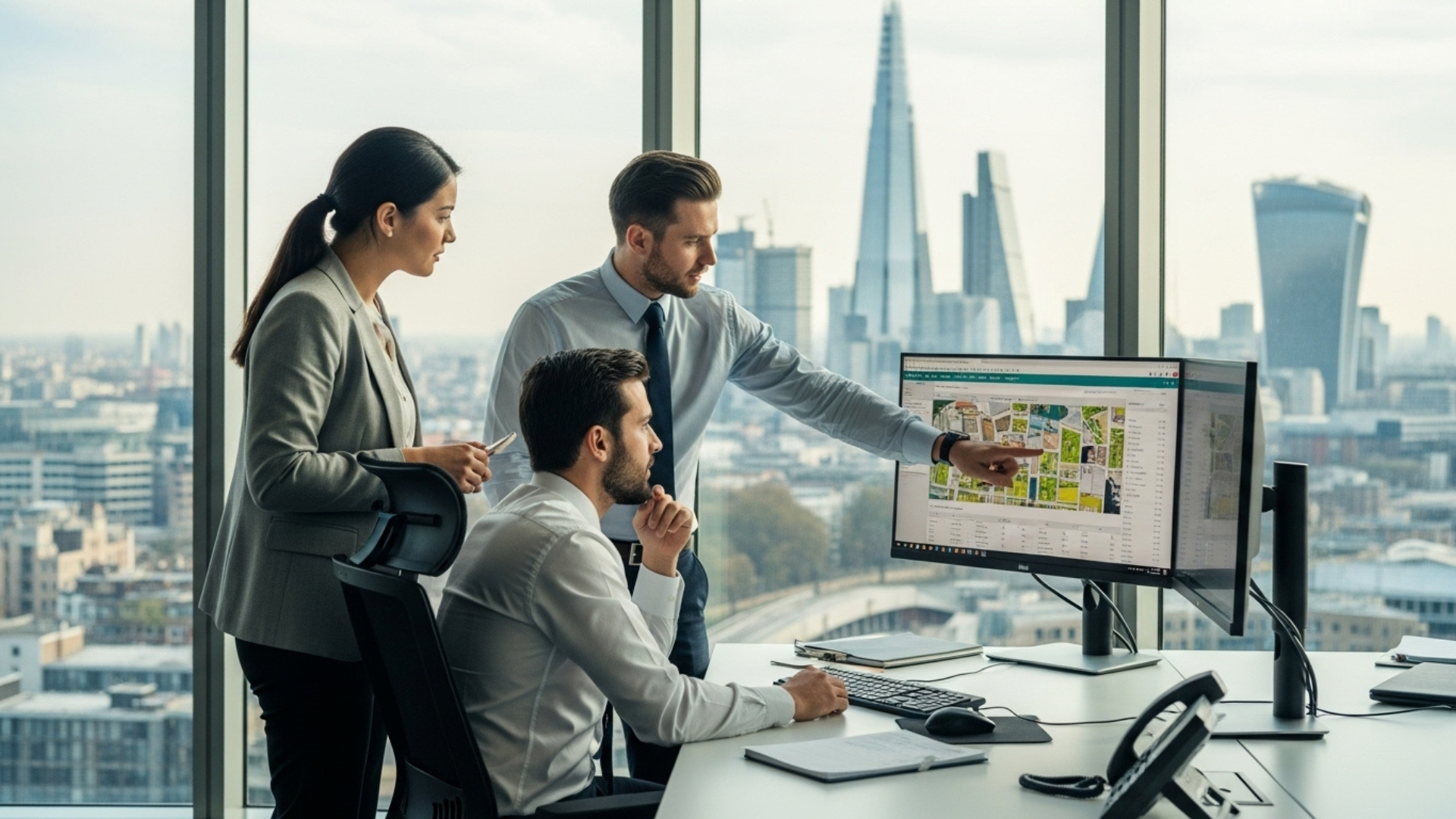 CFO and the team discussing london office rent