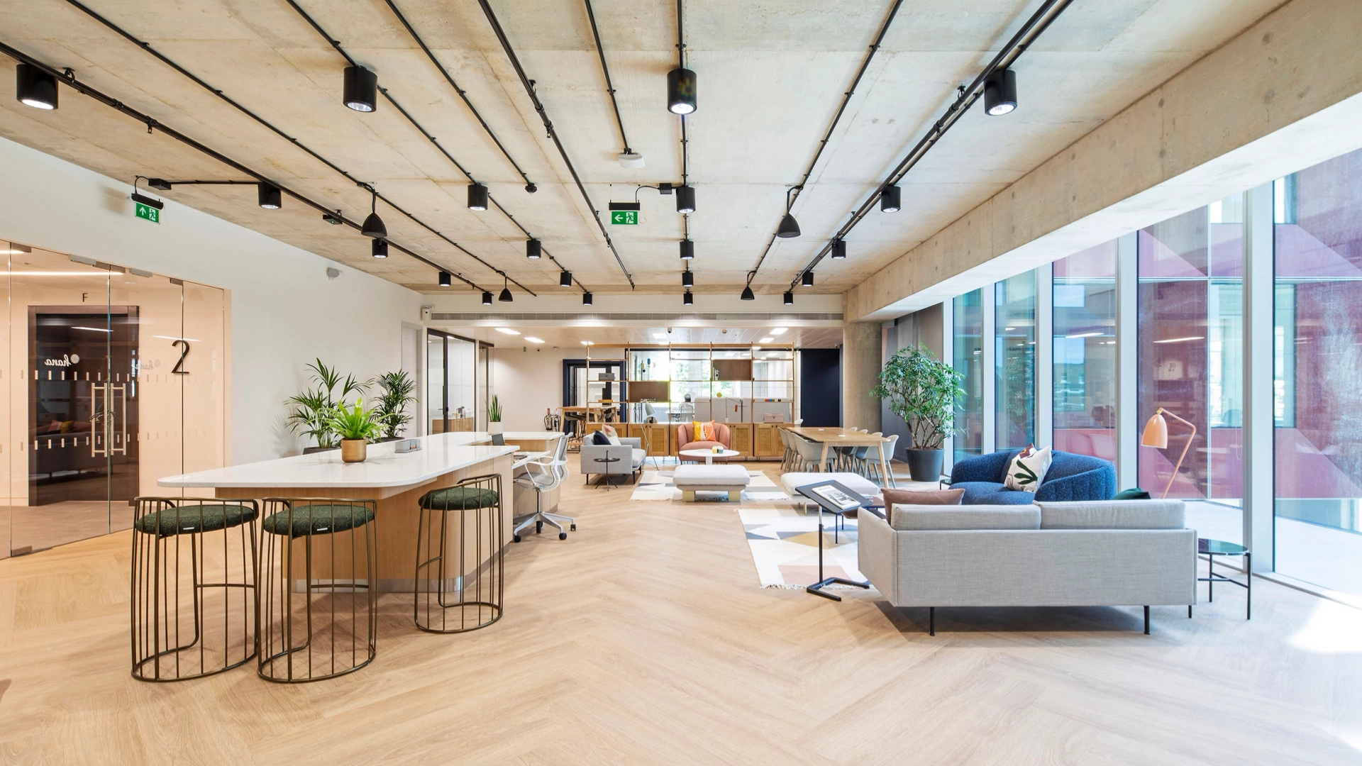 interior office view of Industrious 245 at Hammersmith