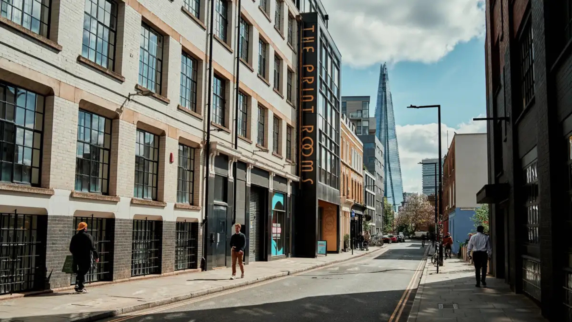 exterior view of the print rooms office space
