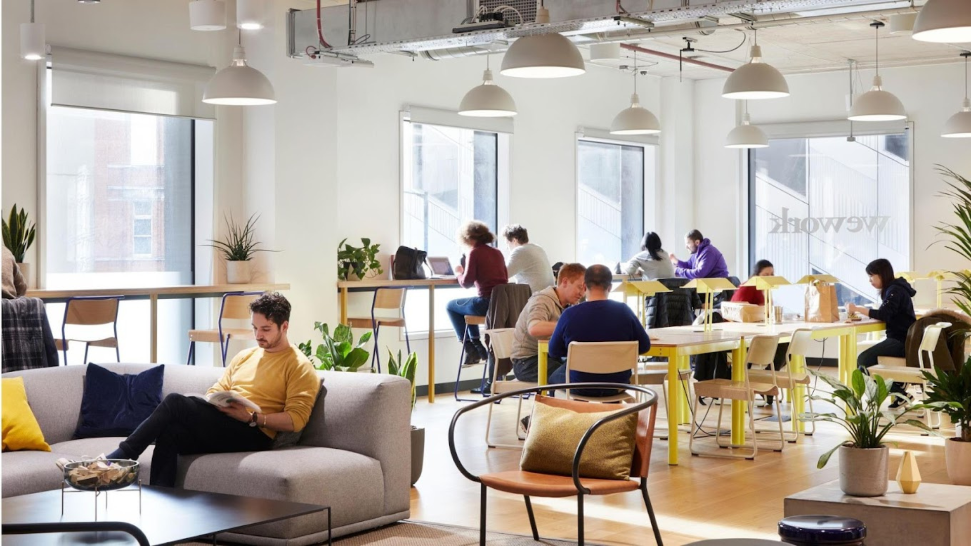 interior office view of WeWork 145 city road at old street