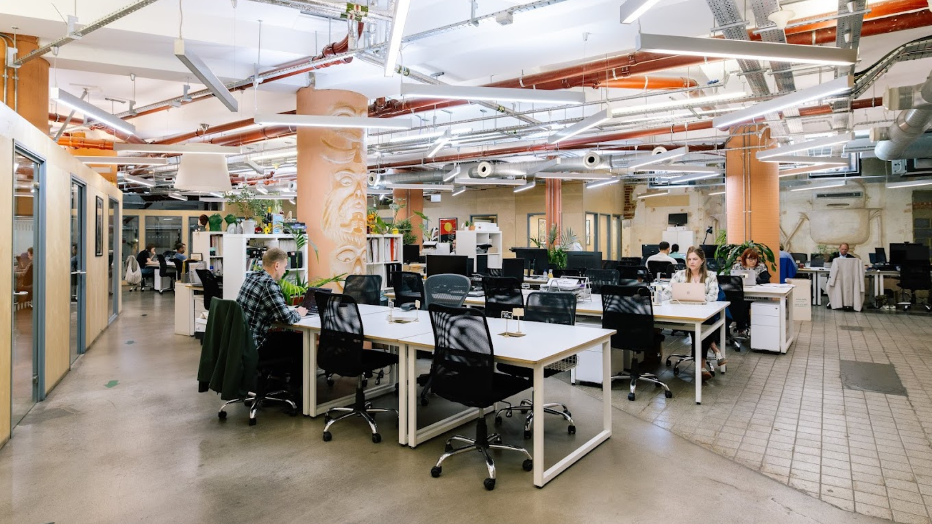 interior office space of brew eagle house