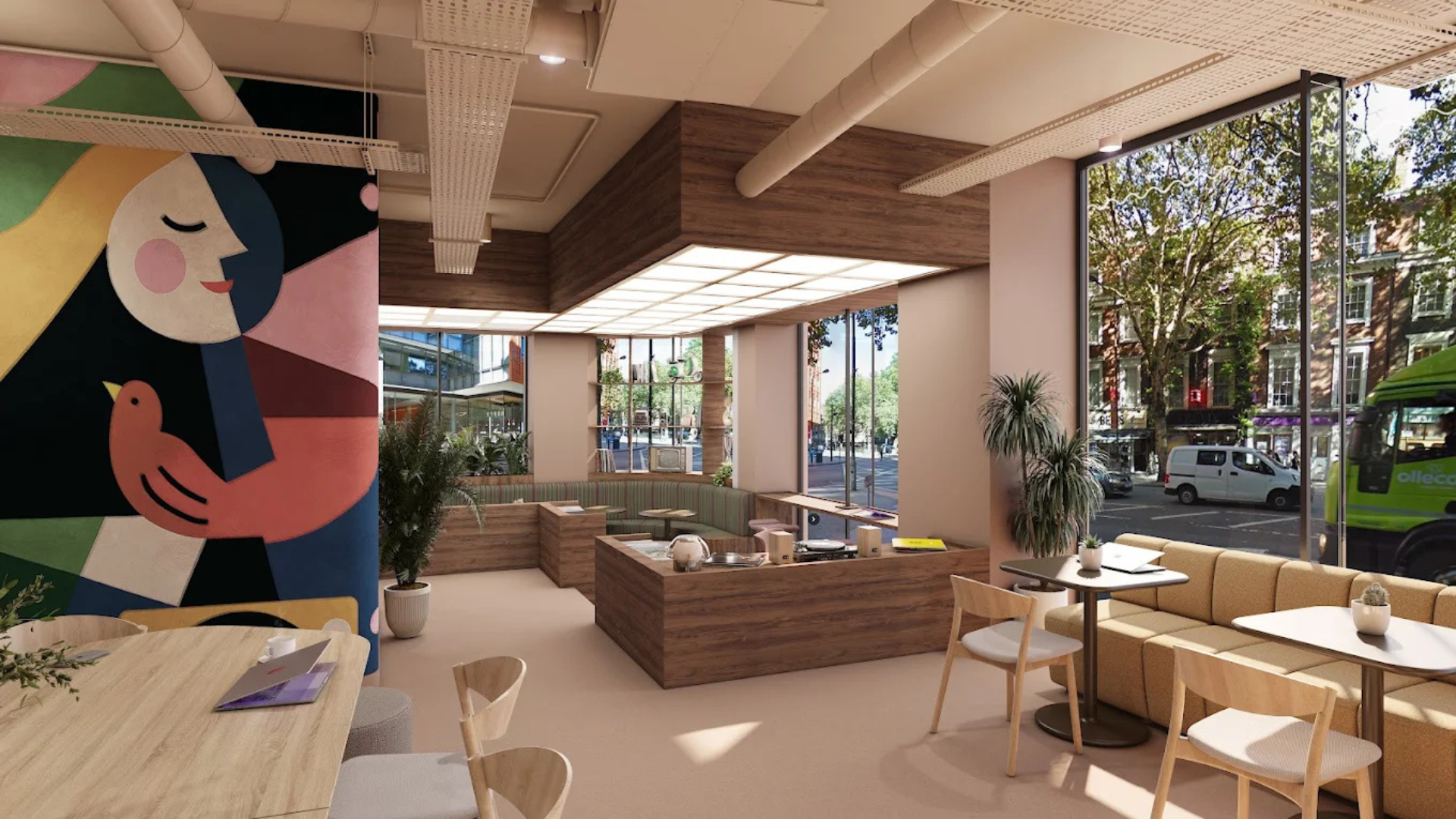 interior office view of the runway workspace at convent garden