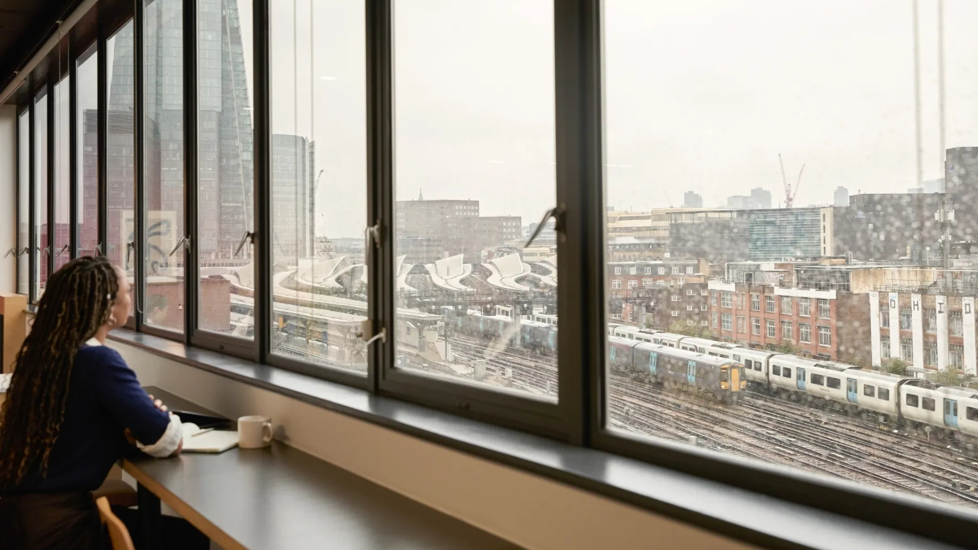 interior office view of the runaway near london bridge