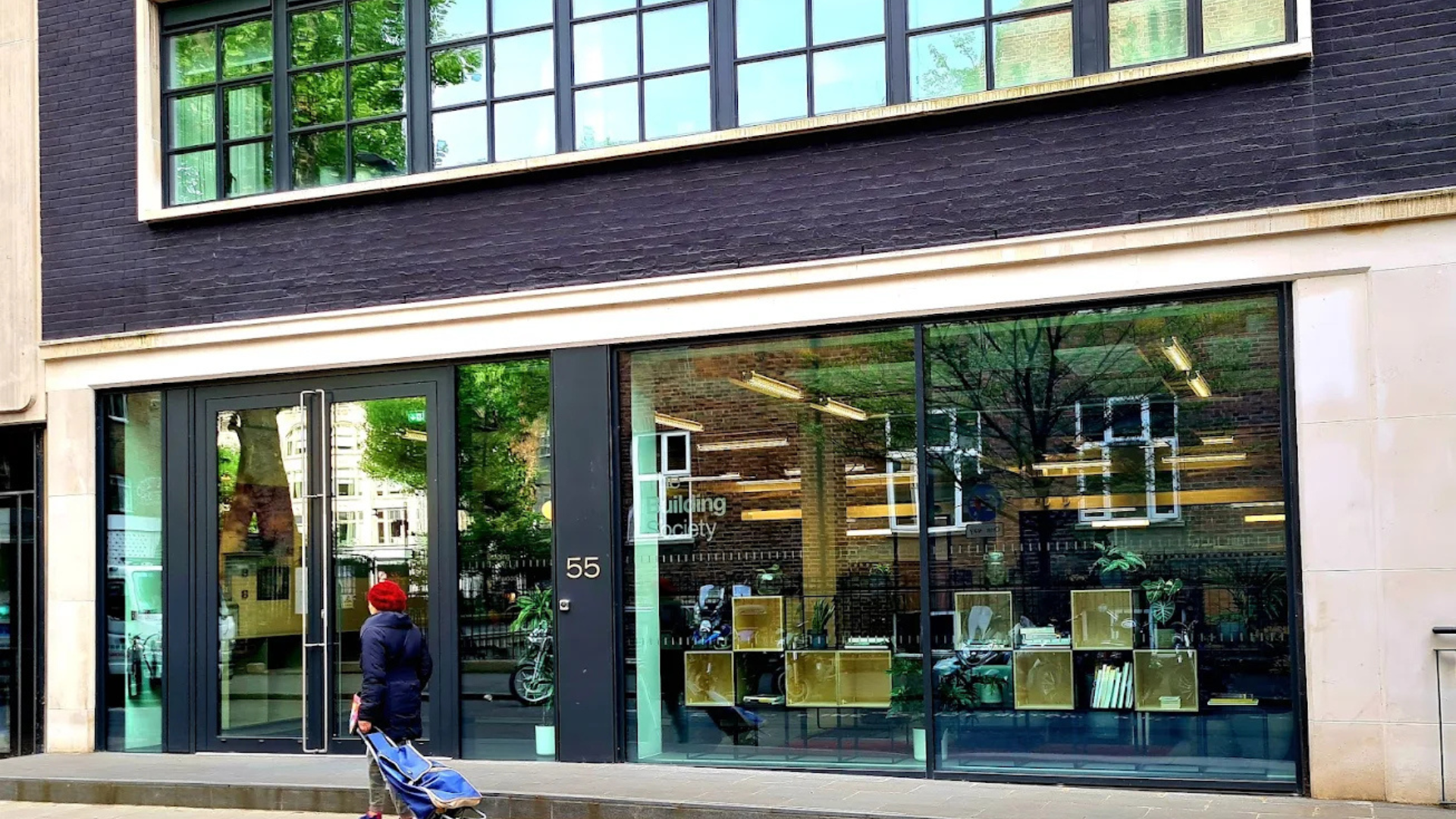 exterior office view of the society building workspace in central london