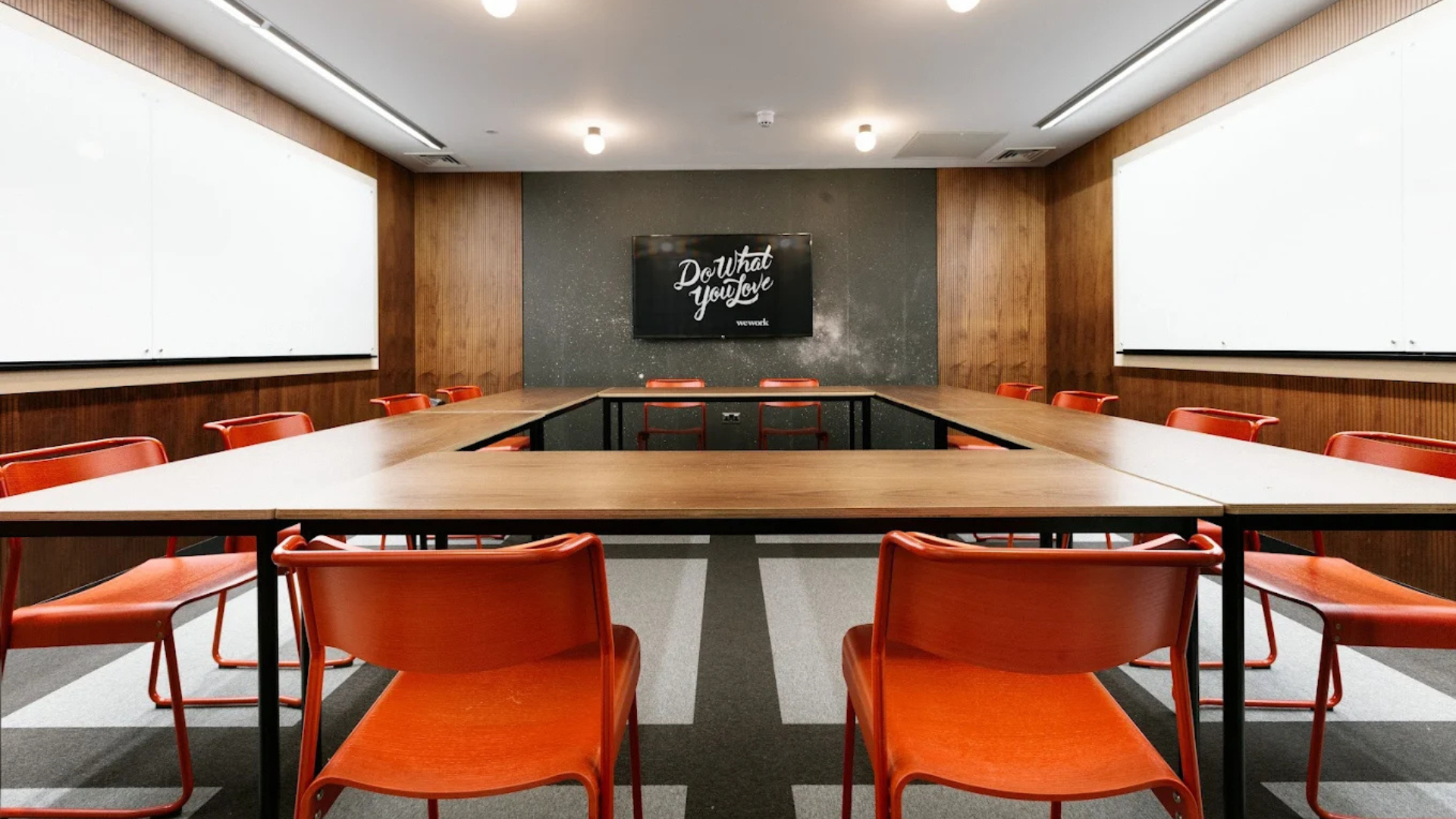 interior office view of the wework st katherines office near london bridge