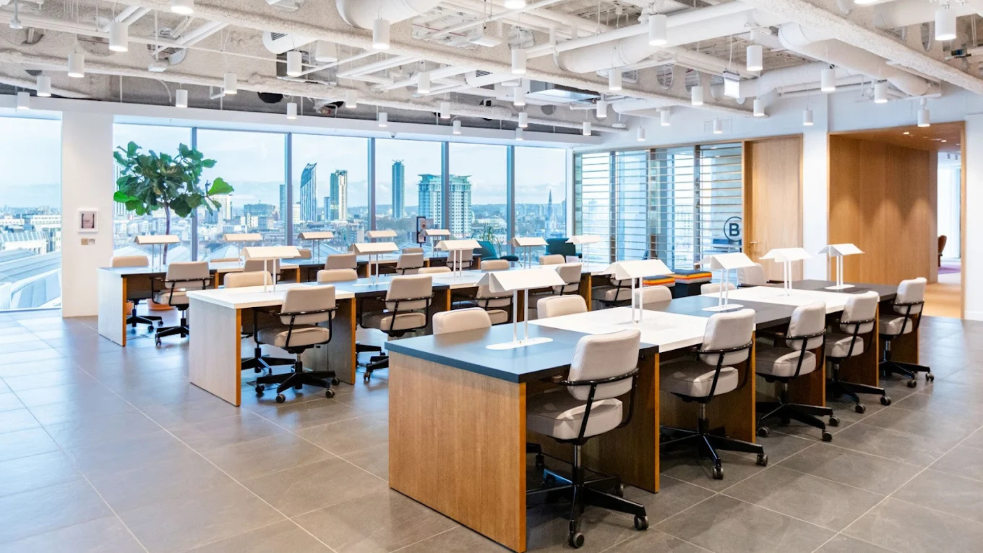 Interior office view of the WeWork Waterloo workspace near Borough Market