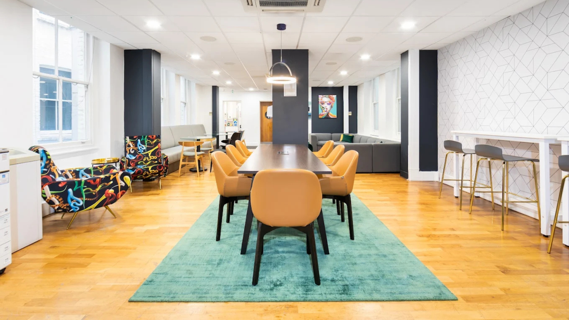 Interior office view of the BE Victoria workspace in London