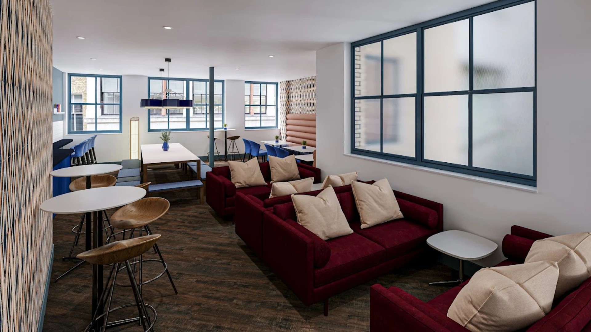 Interior office view of the Boutique Workplace workspace in London