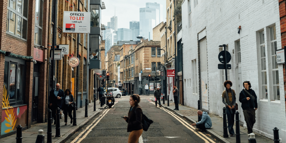 street view of old street and shoreditch office space