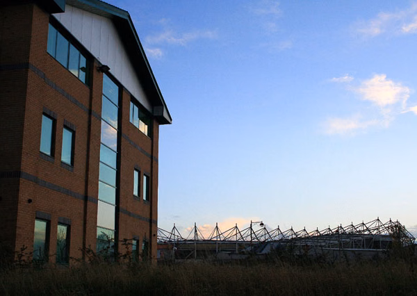 Modern office building located at Pride Park in Derby